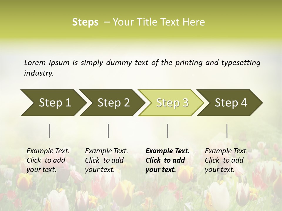 Garden Red Flower PowerPoint Template