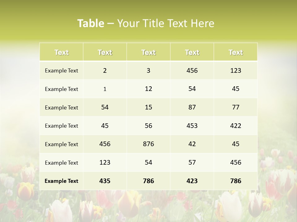 Garden Red Flower PowerPoint Template