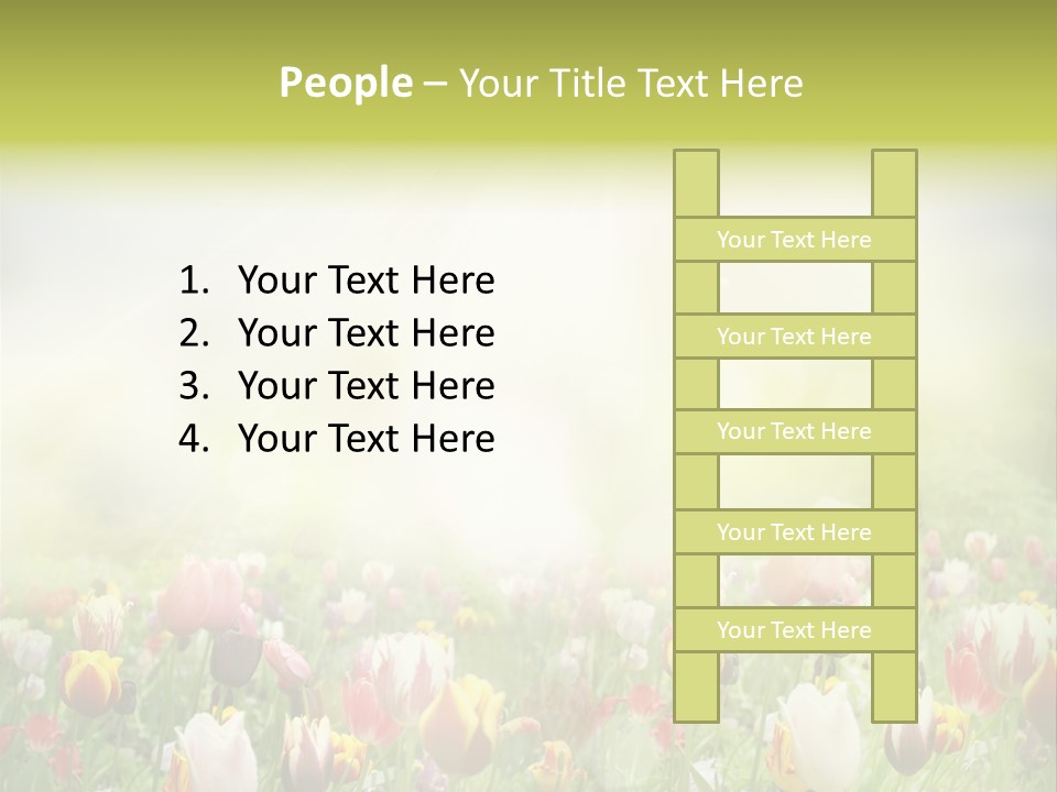 Garden Red Flower PowerPoint Template