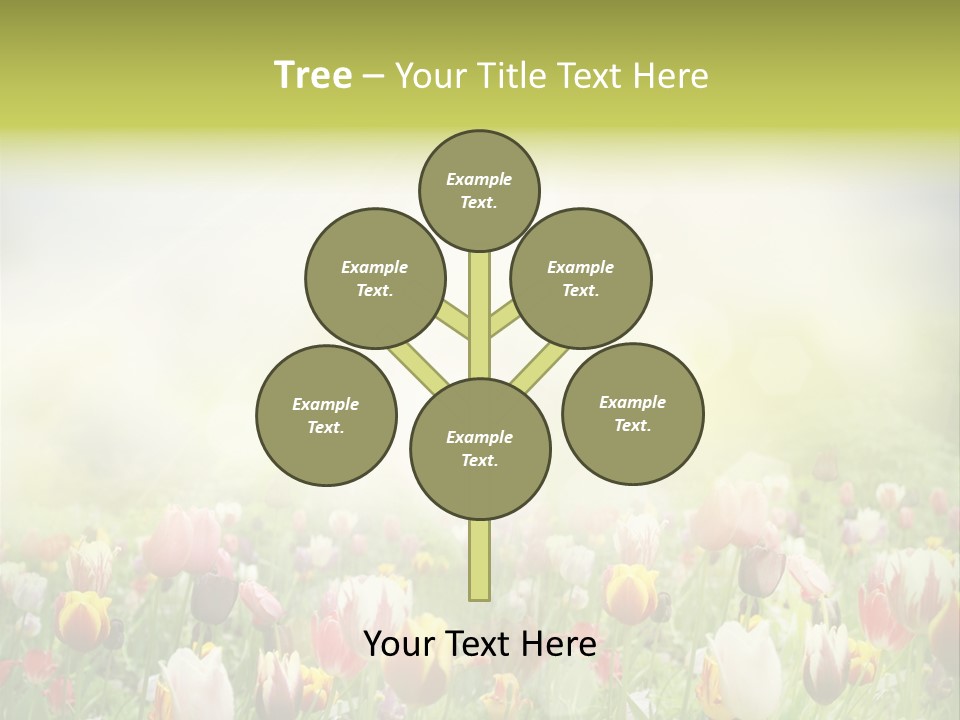 Garden Red Flower PowerPoint Template