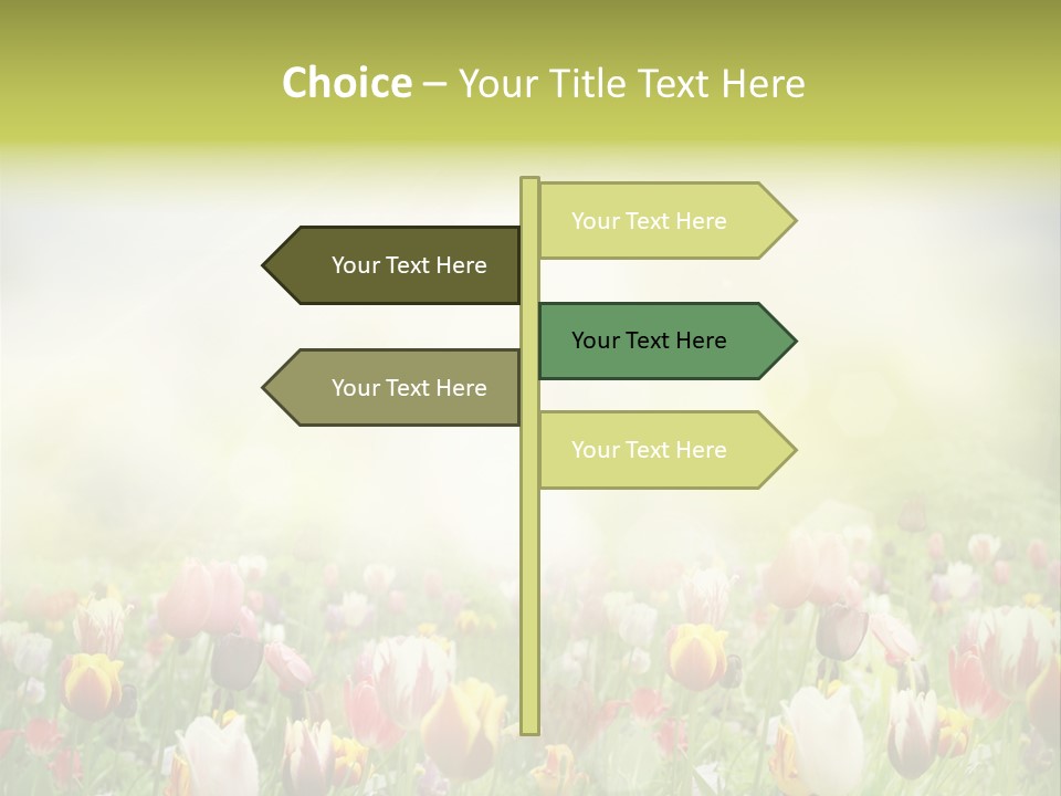 Garden Red Flower PowerPoint Template