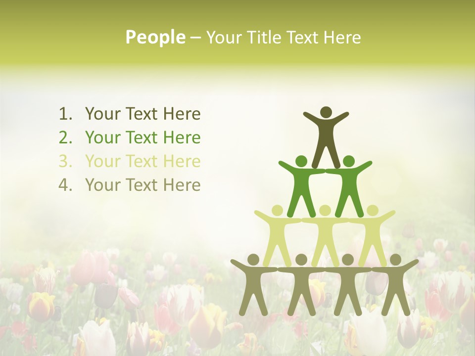 Garden Red Flower PowerPoint Template