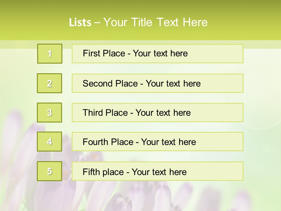 First Bud Violet PowerPoint Template