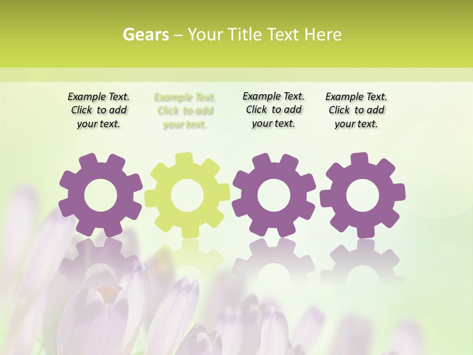 First Bud Violet PowerPoint Template