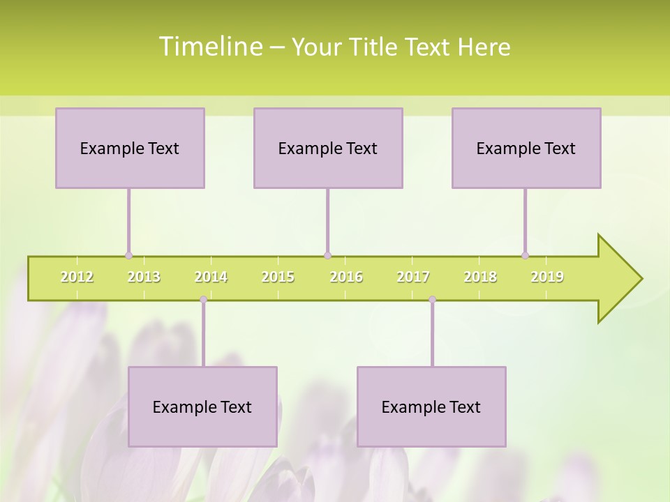 First Bud Violet PowerPoint Template