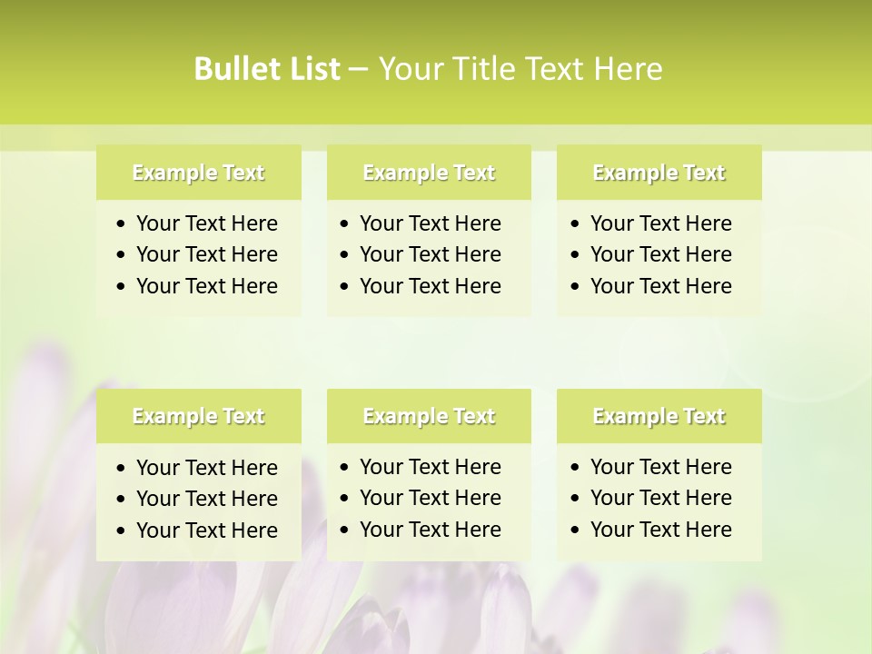 First Bud Violet PowerPoint Template