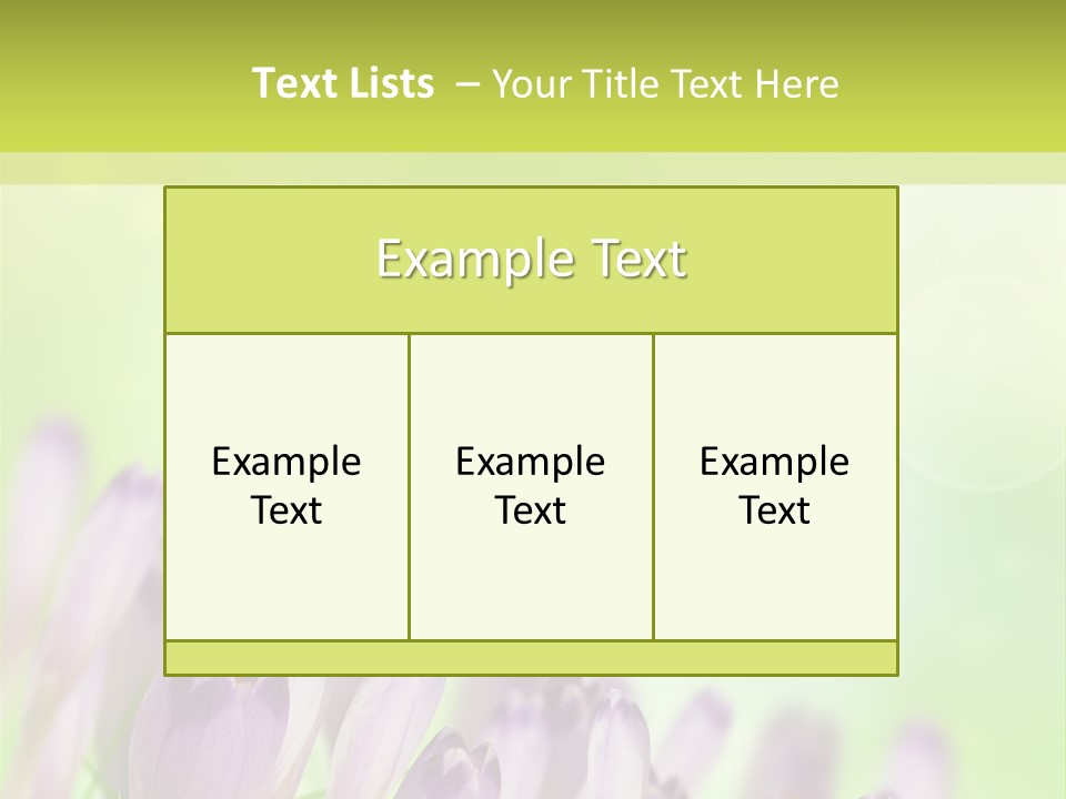 First Bud Violet PowerPoint Template