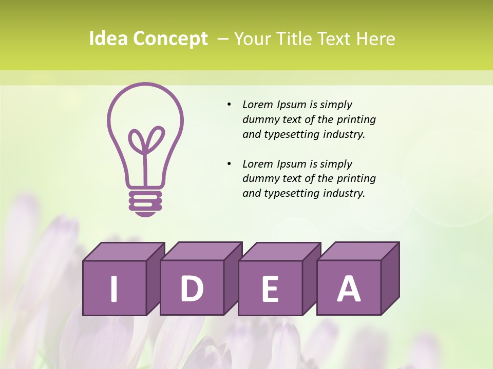 First Bud Violet PowerPoint Template