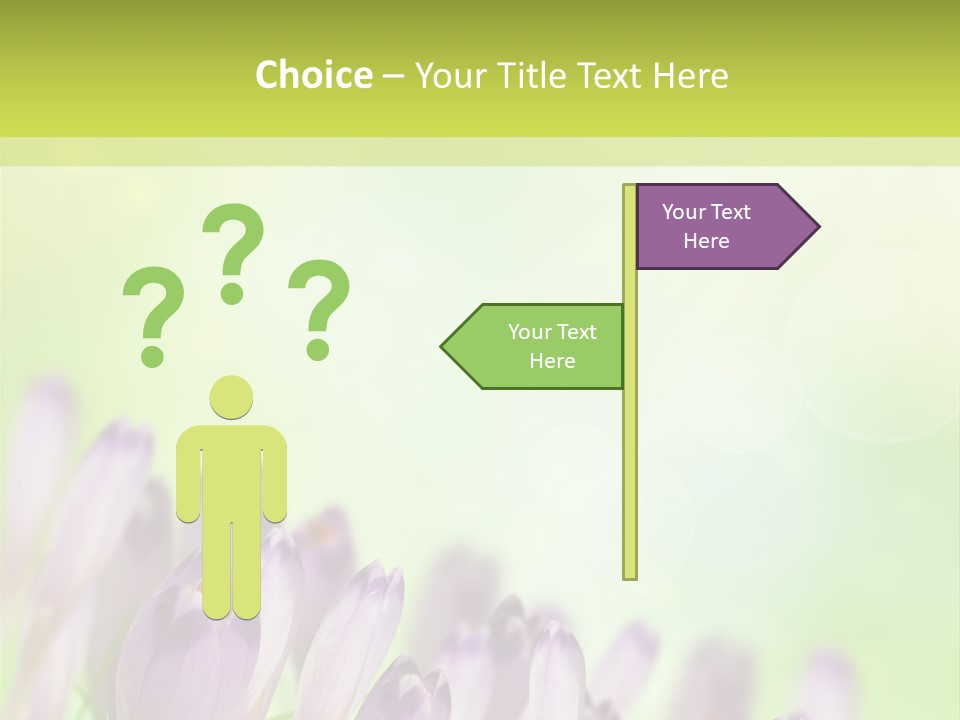 First Bud Violet PowerPoint Template