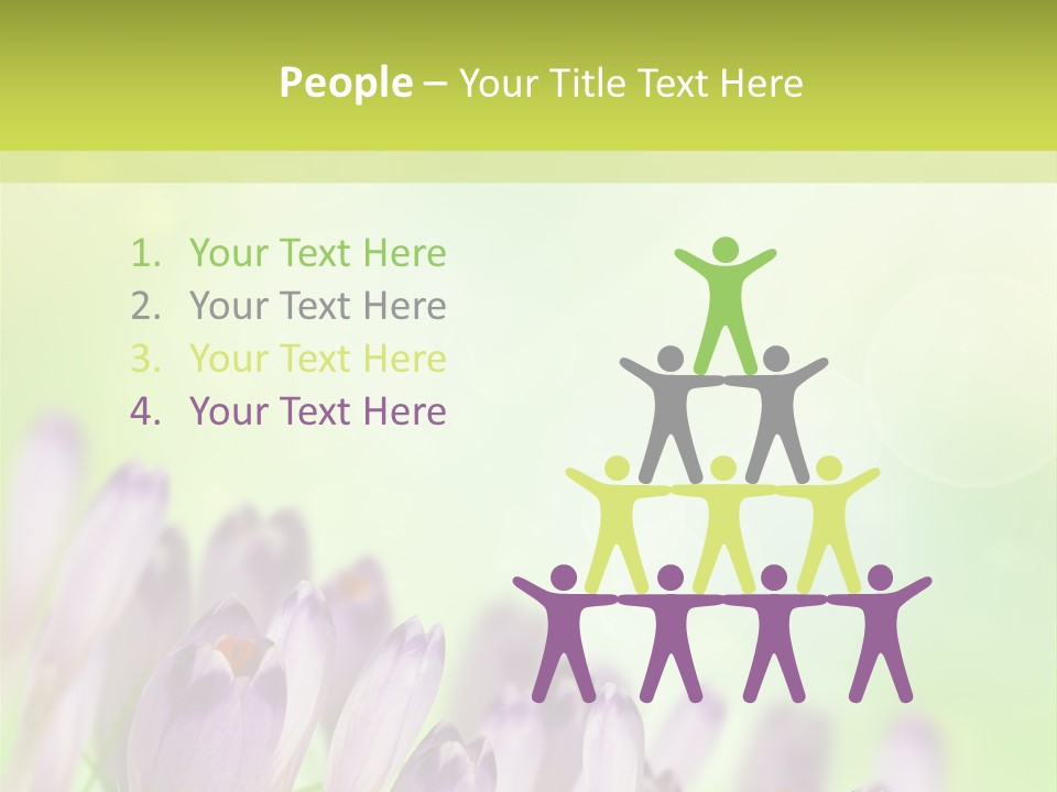 First Bud Violet PowerPoint Template