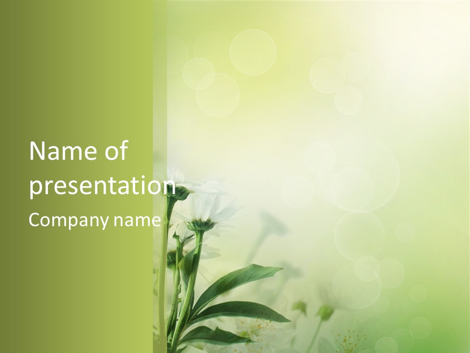 Abstract Spring Macro PowerPoint Template