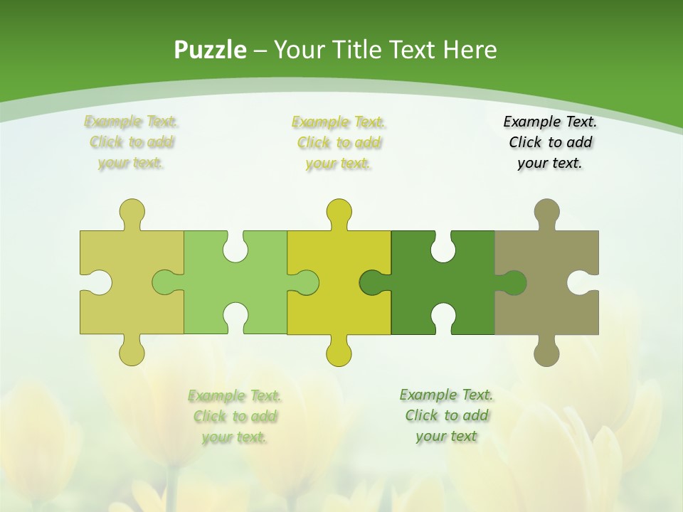 Defocused Sunny Bouquet PowerPoint Template