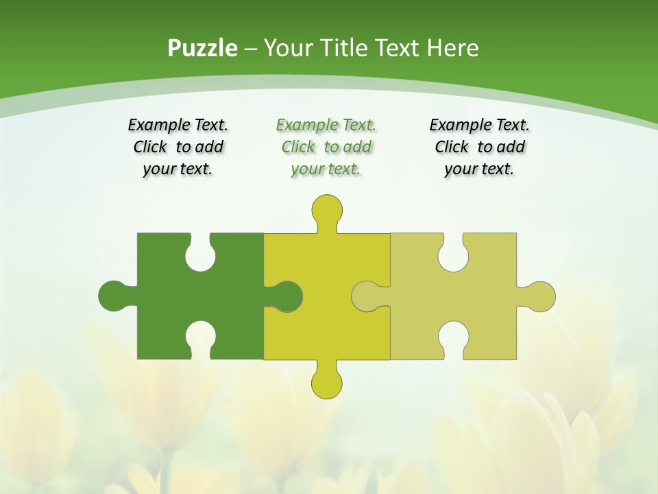 Defocused Sunny Bouquet PowerPoint Template