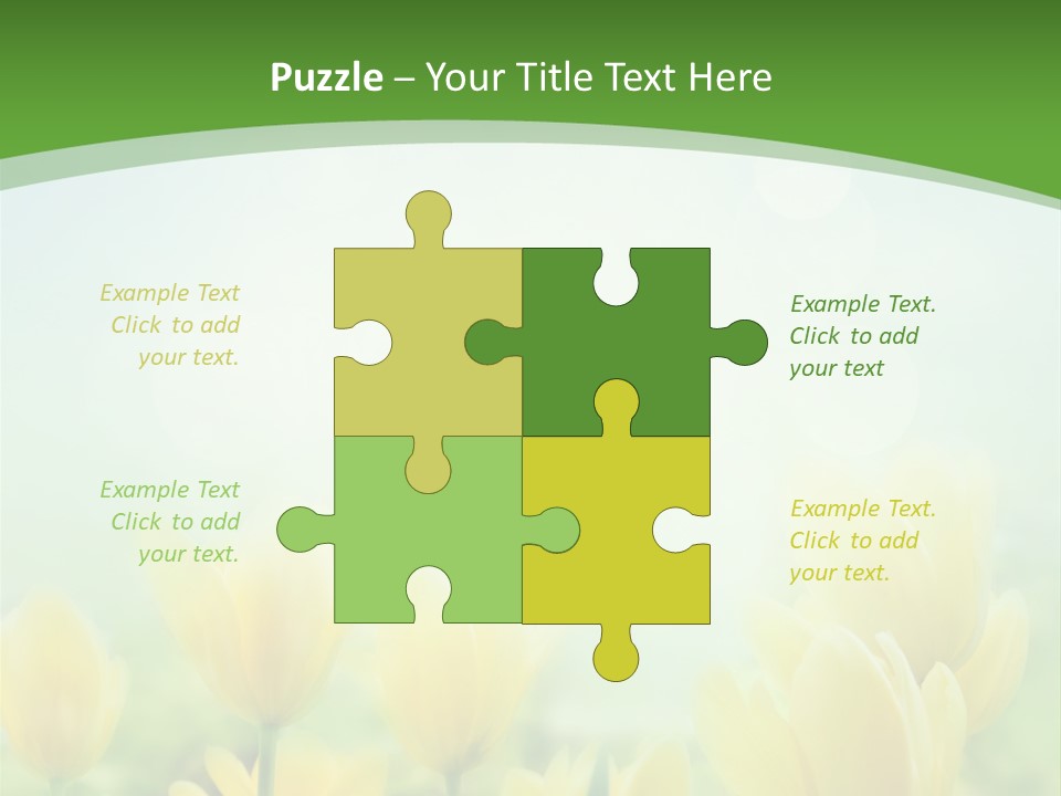 Defocused Sunny Bouquet PowerPoint Template