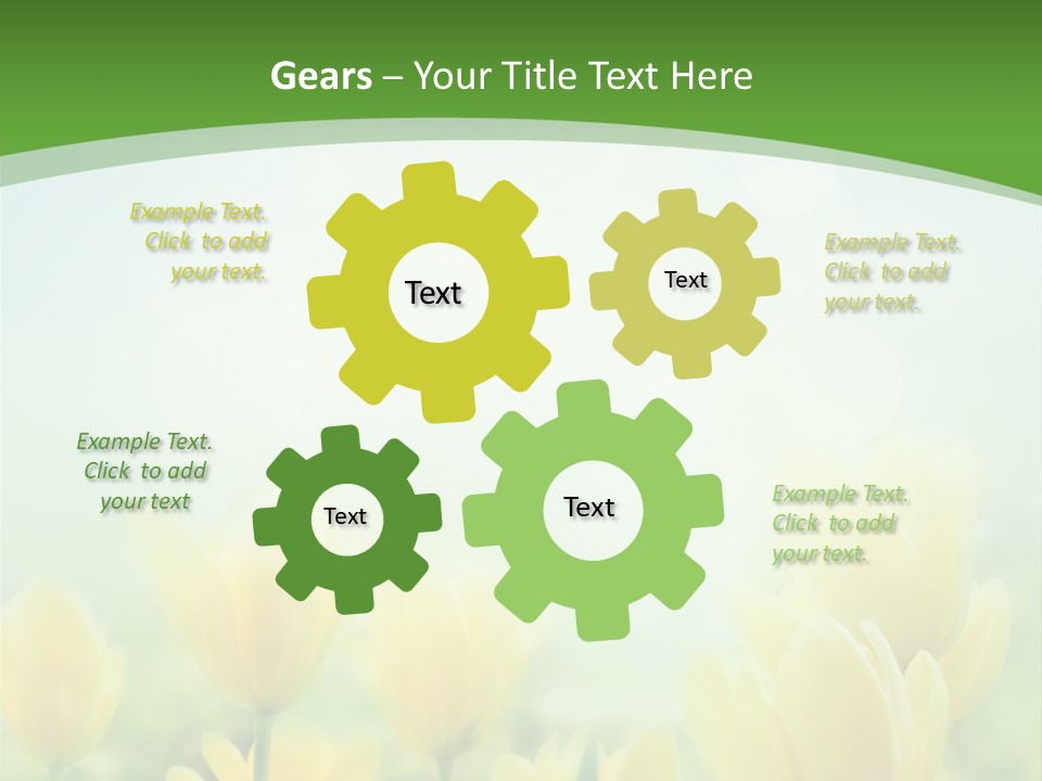 Defocused Sunny Bouquet PowerPoint Template