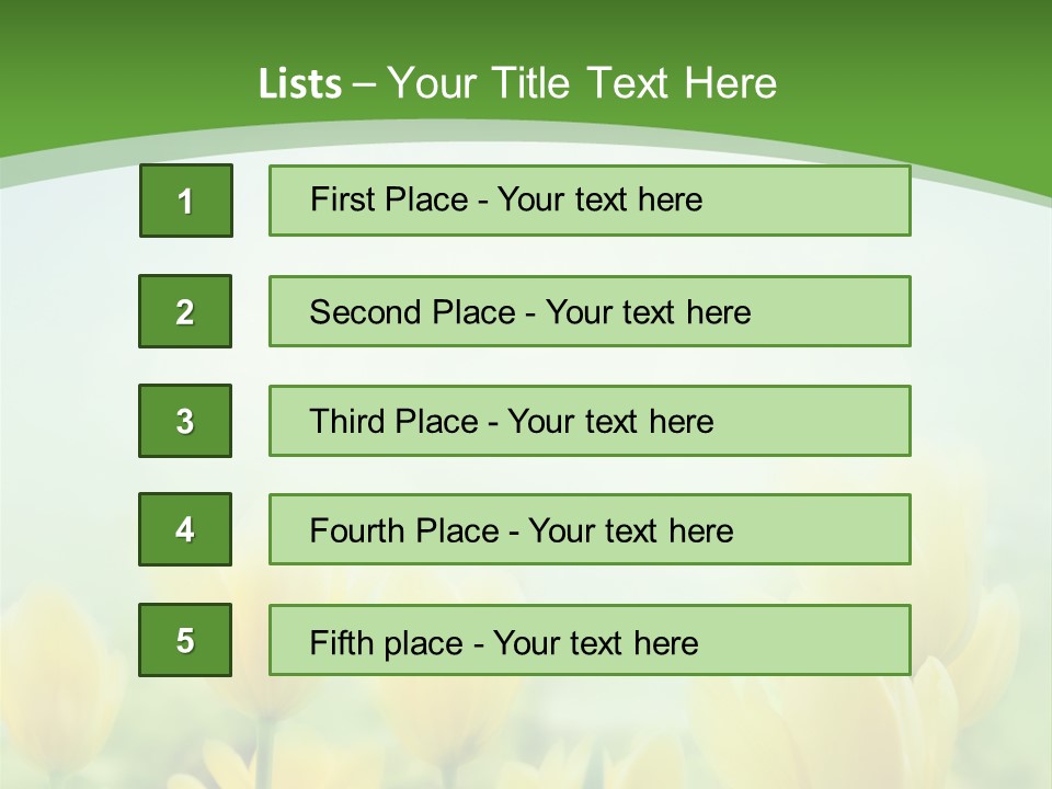 Defocused Sunny Bouquet PowerPoint Template
