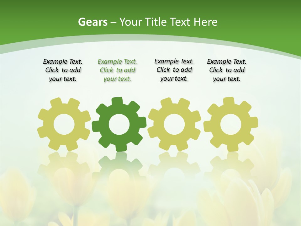 Defocused Sunny Bouquet PowerPoint Template
