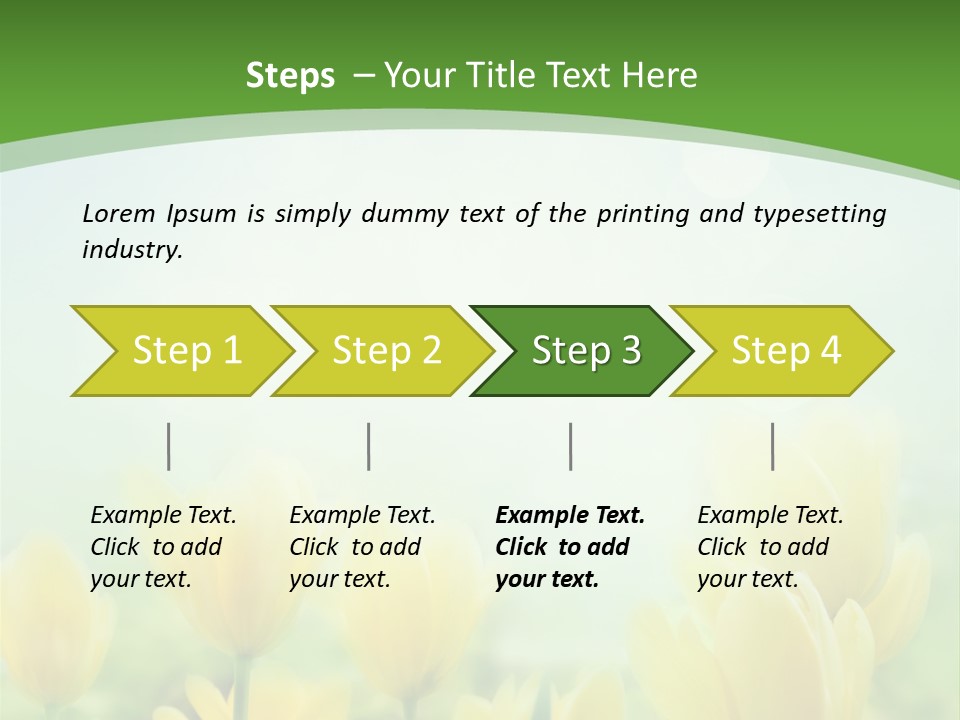 Defocused Sunny Bouquet PowerPoint Template
