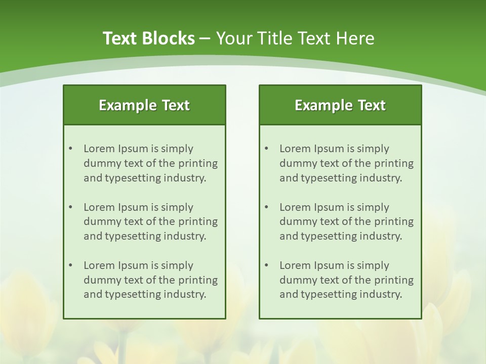 Defocused Sunny Bouquet PowerPoint Template