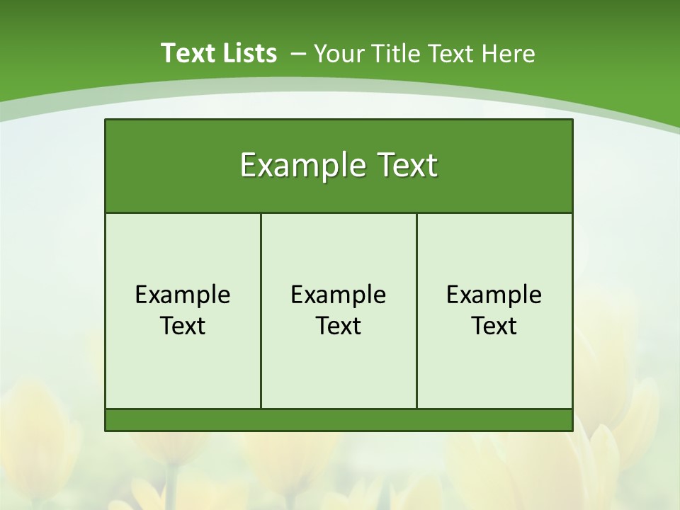 Defocused Sunny Bouquet PowerPoint Template