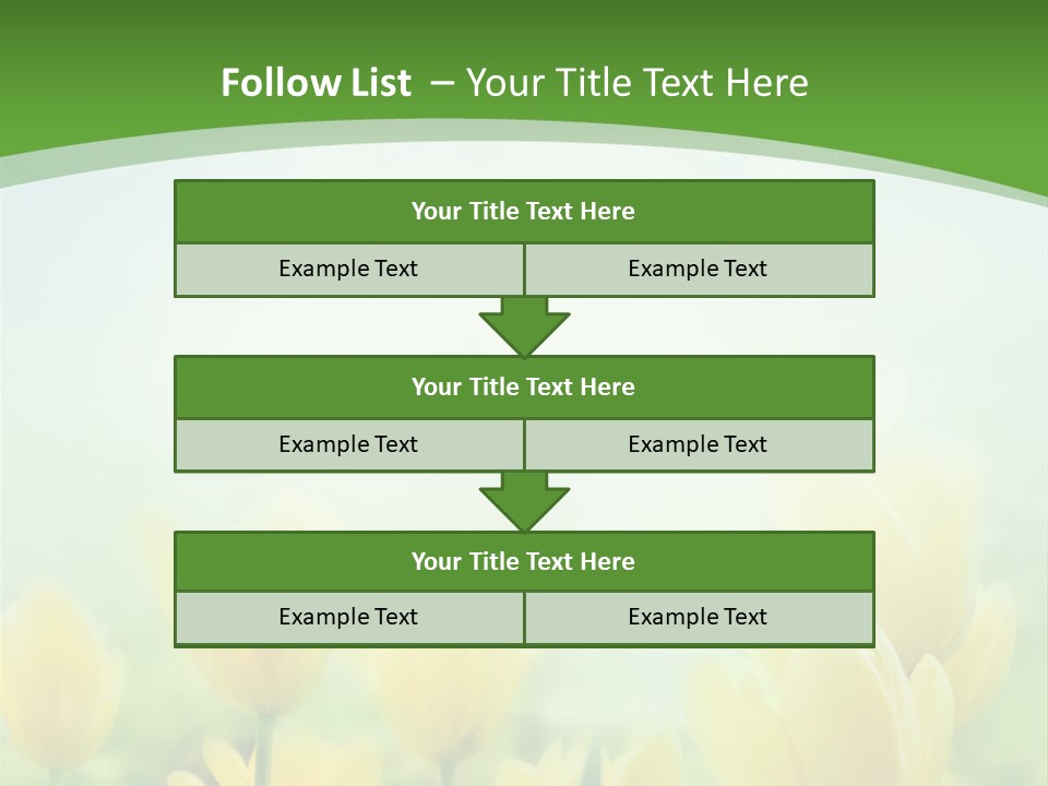 Defocused Sunny Bouquet PowerPoint Template