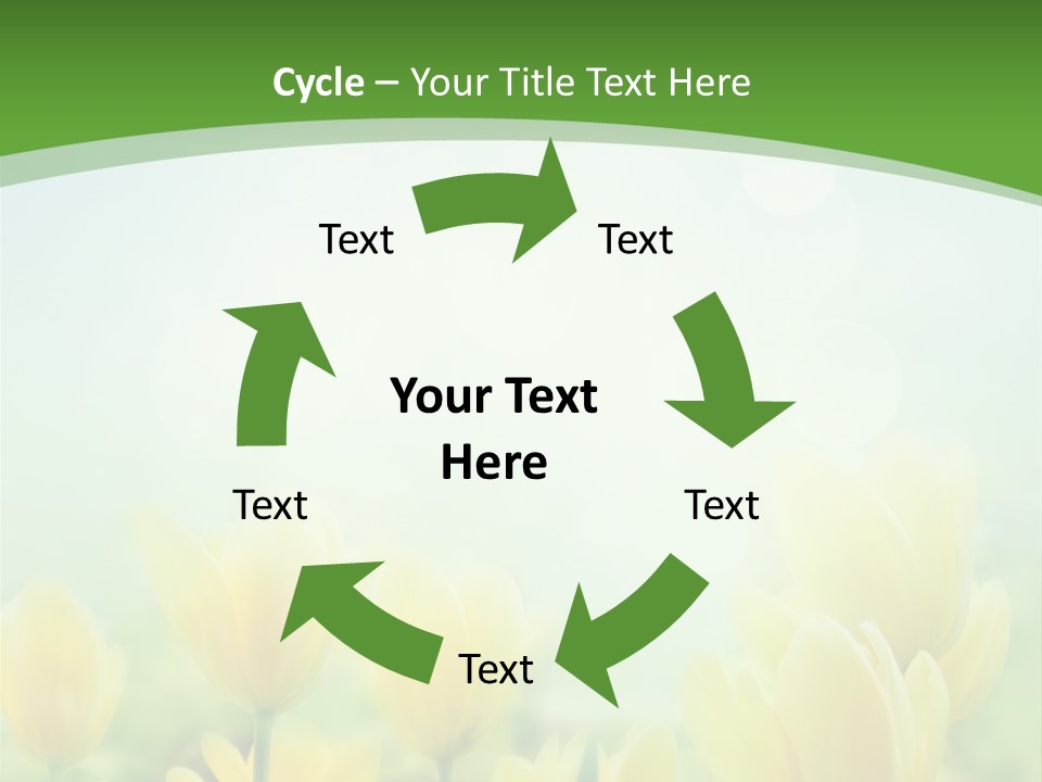 Defocused Sunny Bouquet PowerPoint Template