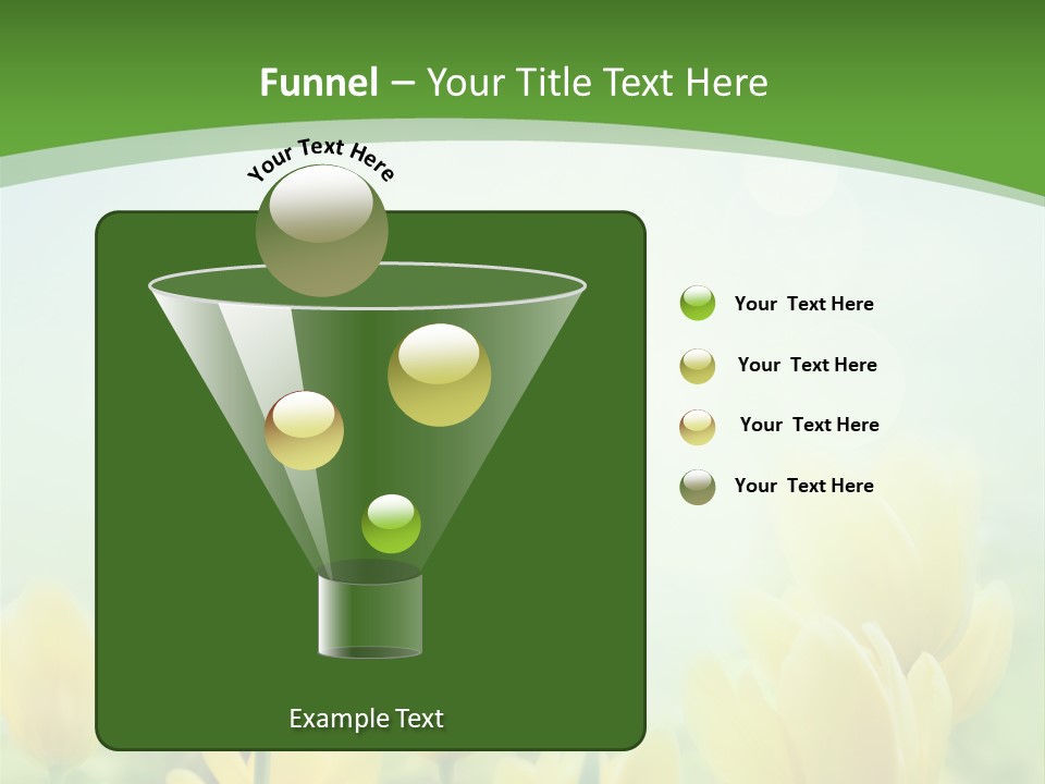 Defocused Sunny Bouquet PowerPoint Template