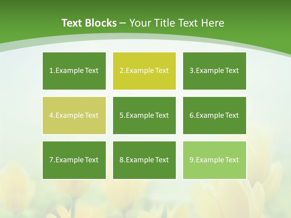 Defocused Sunny Bouquet PowerPoint Template