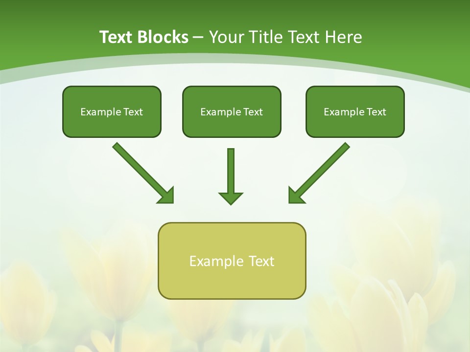 Defocused Sunny Bouquet PowerPoint Template