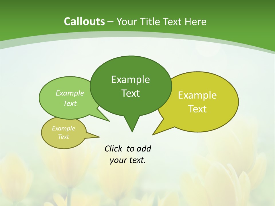Defocused Sunny Bouquet PowerPoint Template
