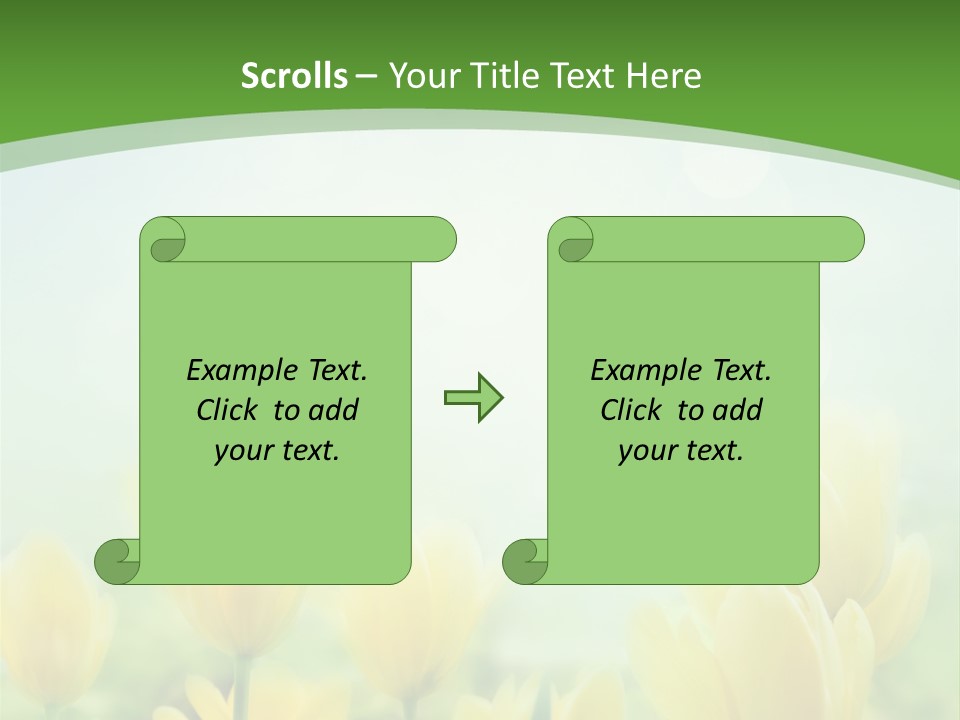 Defocused Sunny Bouquet PowerPoint Template
