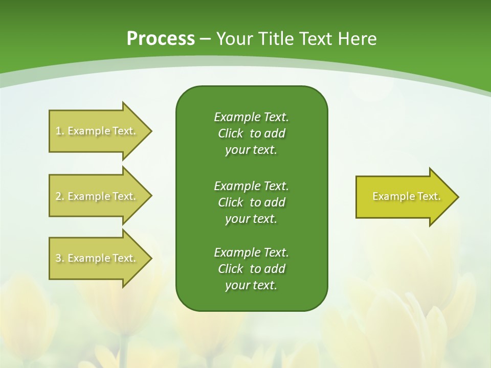 Defocused Sunny Bouquet PowerPoint Template