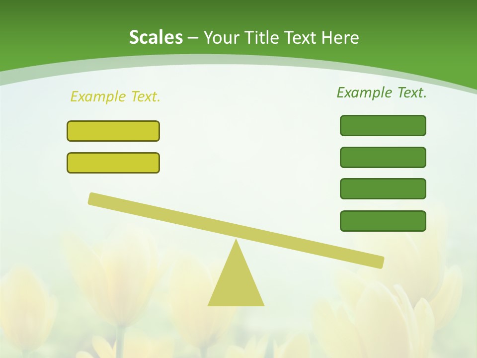 Defocused Sunny Bouquet PowerPoint Template