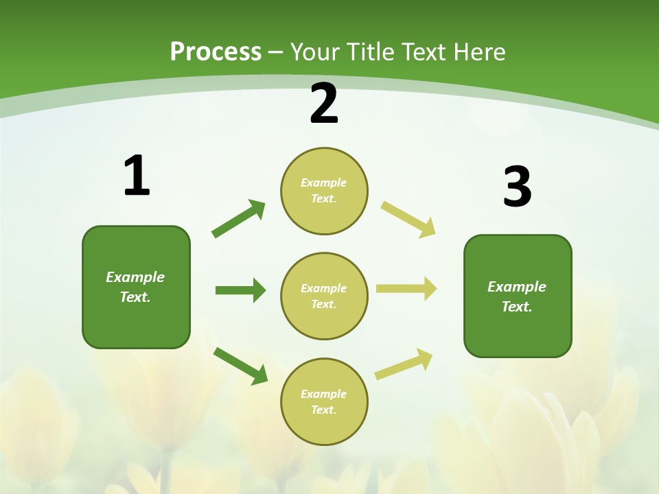 Defocused Sunny Bouquet PowerPoint Template