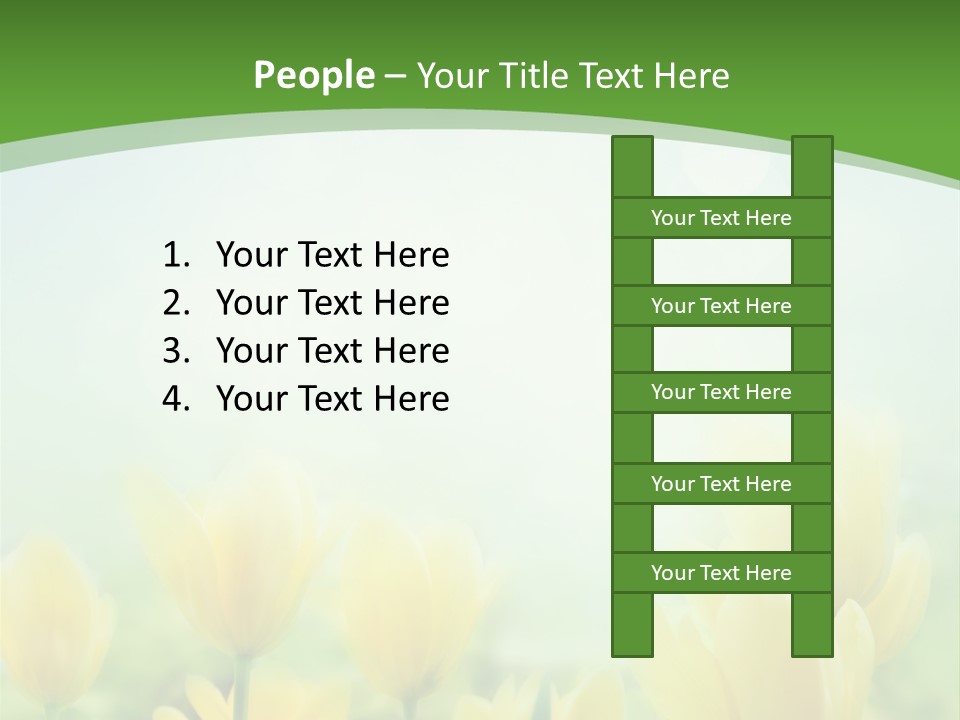 Defocused Sunny Bouquet PowerPoint Template