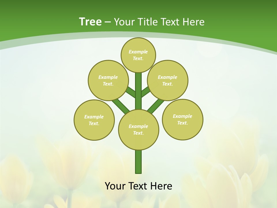Defocused Sunny Bouquet PowerPoint Template