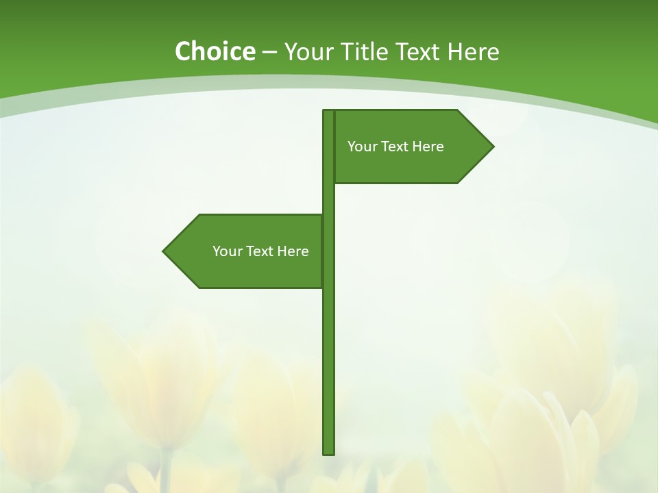 Defocused Sunny Bouquet PowerPoint Template