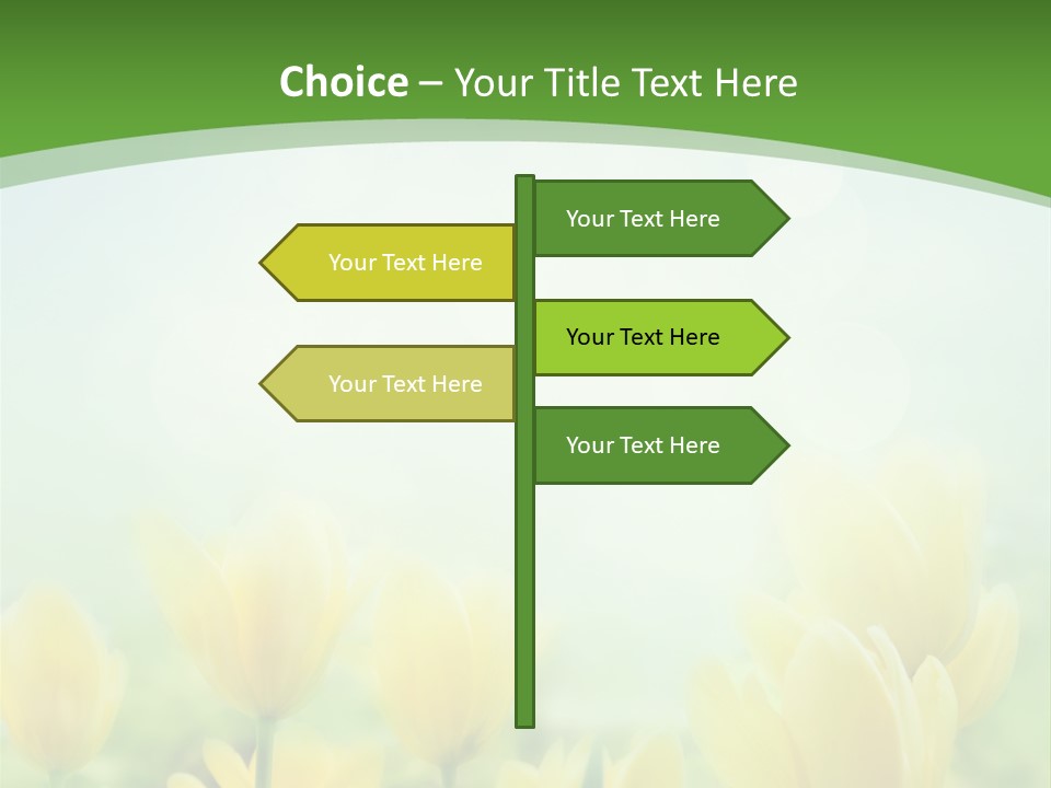 Defocused Sunny Bouquet PowerPoint Template