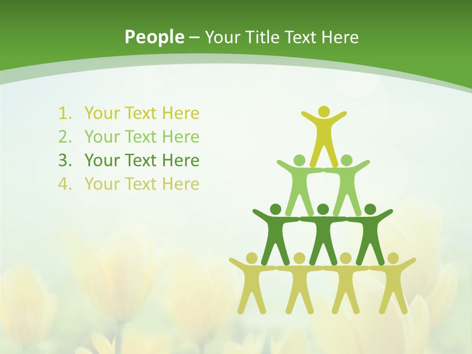 Defocused Sunny Bouquet PowerPoint Template
