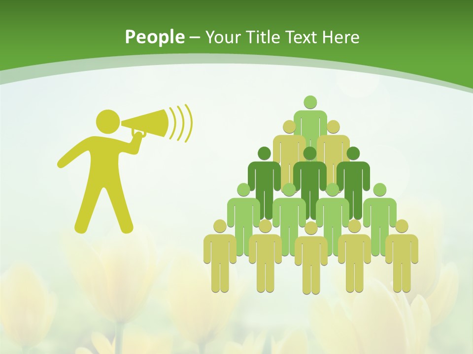 Defocused Sunny Bouquet PowerPoint Template