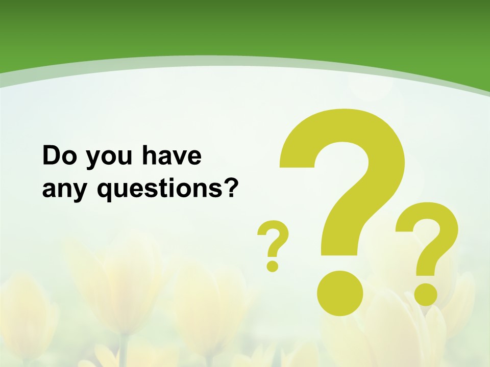 Defocused Sunny Bouquet PowerPoint Template