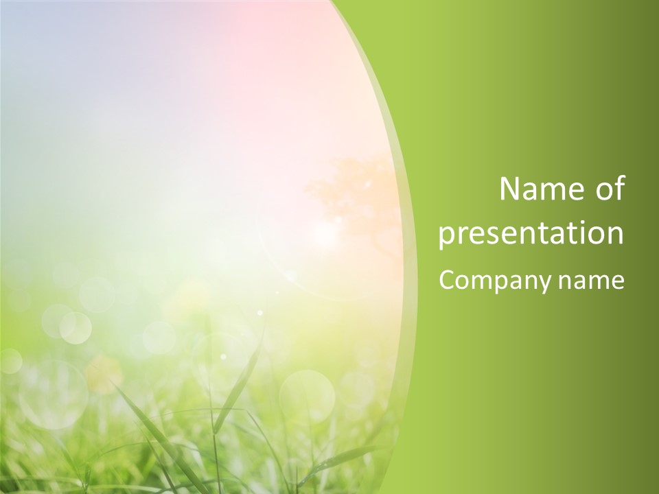 Effect Grass Lawn PowerPoint Template