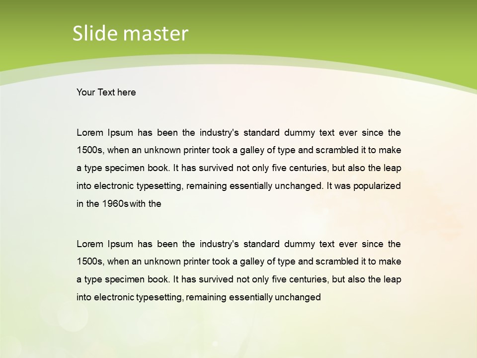 Effect Grass Lawn PowerPoint Template