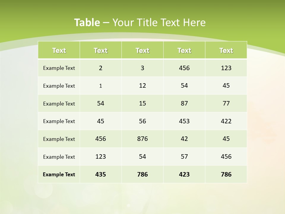 Effect Grass Lawn PowerPoint Template