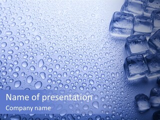 Cold Frost Icecubes PowerPoint Template