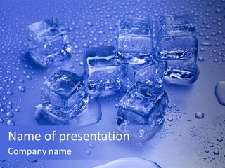 Square Transparent Refrigerator PowerPoint Template