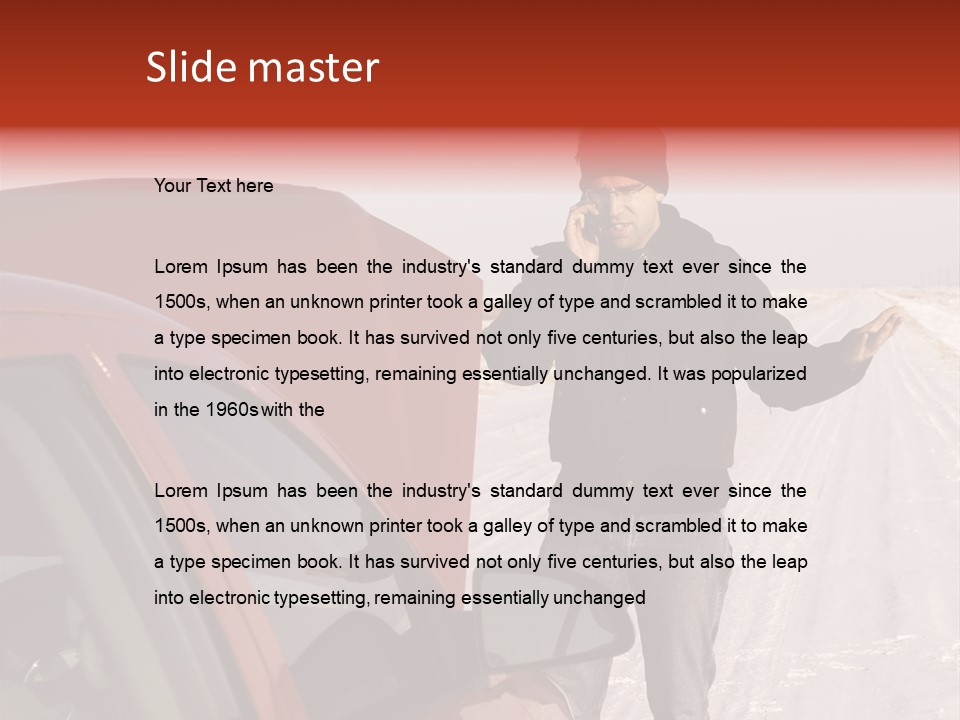 Road Automobile Phone PowerPoint Template