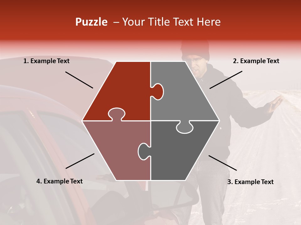 Road Automobile Phone PowerPoint Template