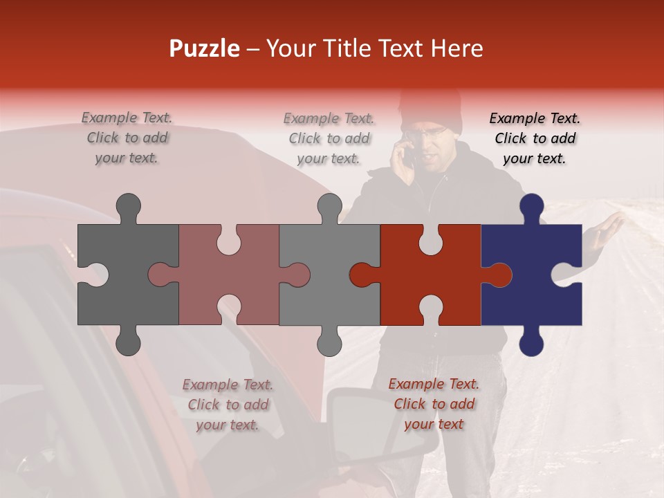 Road Automobile Phone PowerPoint Template