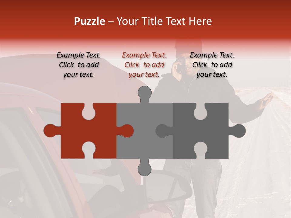 Road Automobile Phone PowerPoint Template